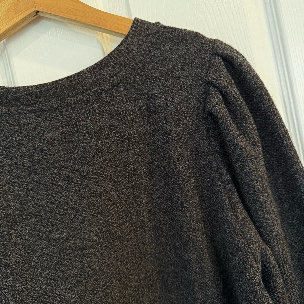 Jane + Delancey Super Soft Textured Puff Shoulder Knit Top Gray 1X NWT - Picture 9 of 10